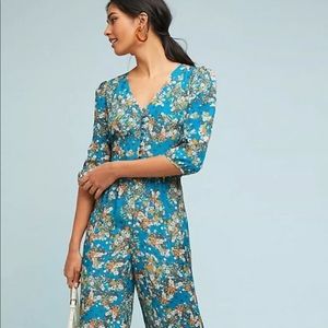 Kachel [for Anthropologie] Teatime floral jumpsuit